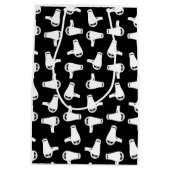 Blow Drier Print Pattern Hair Salon Thétaire Medium Cadeauzakje (Achterkant)