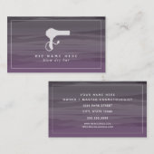Blow Dry Bar Cosmetoloog Paars Ombre Visitekaartje (Voorkant / Achterkant)