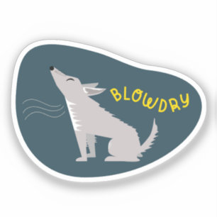 "Blow Dry" hondenverzorging herinnering marine en  Sticker