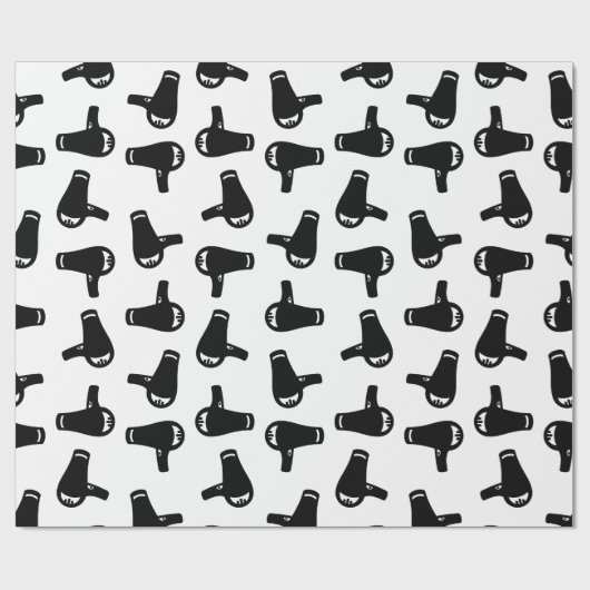 Blow Dryer Afdrukpatroon KLANT KLANTKLEUR ACHTERGR Cadeaupapier (Vlak)