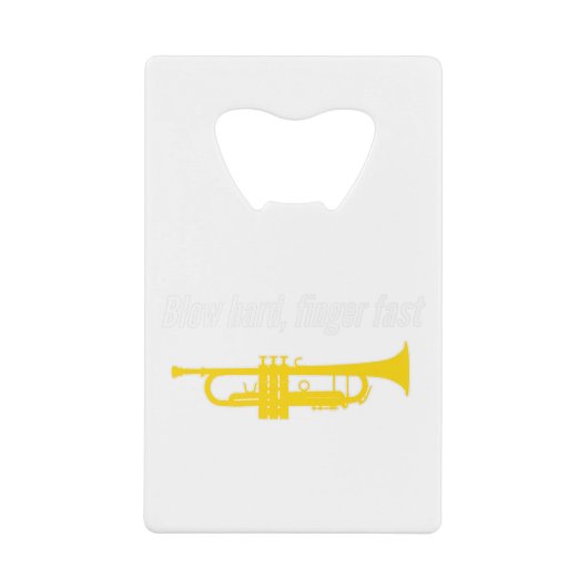 Blow hard, vinger snel! creditkaart flessenopener (Voorkant)