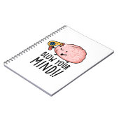 Blow je geest Funny Brain Pun Notitieboek (Linkerzijde)