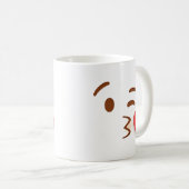 Blow Kiss Emoji Koffiemok (Voorkant rechts)