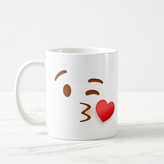 Blow Kiss Emoji Koffiemok (Links)