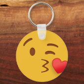 Blow Kiss Emoji Sleutelhanger (Voorkant)