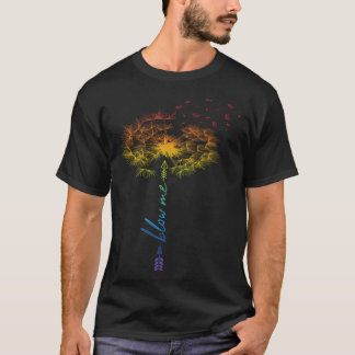 Blow me Dandelion gewoon Tattoo Arrow Breathe Rain T-shirt