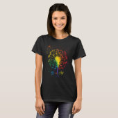 Blow Me Dandelion Just Tattoo Arrow Breathe Rainbo T-shirt (Voorkant volledig)