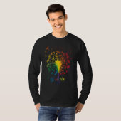 Blow Me Dandelion Just Tattoo Arrow Breathe Rainbo T-shirt (Voorkant volledig)