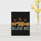 Blow Me Duck Call Watervogels Jager Grappige Duck Kaart (Gele Bloem)