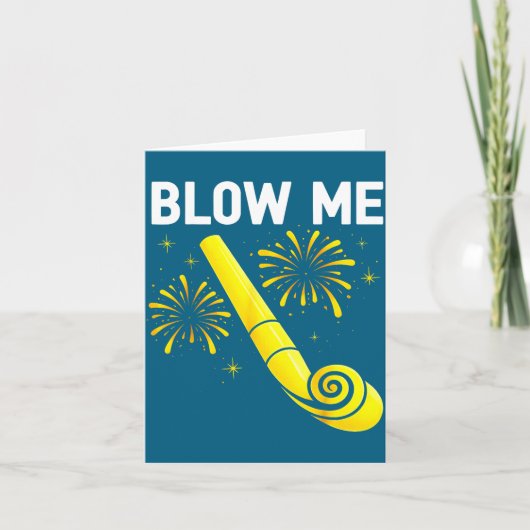 Blow Me Fireworks Countdown Happy New Year 2026 Co Kaart (Voorkant)