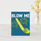 Blow Me Fireworks Countdown Happy New Year 2026 Co Kaart (Gele Bloem)