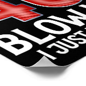 Blow Me I Turned 40 Years Old Funny 40th Birthday Poster (Hoek)