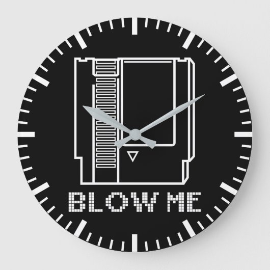 Blow me - videogame Cartridge - Grappig gamen Grote Klok (Voorkant)
