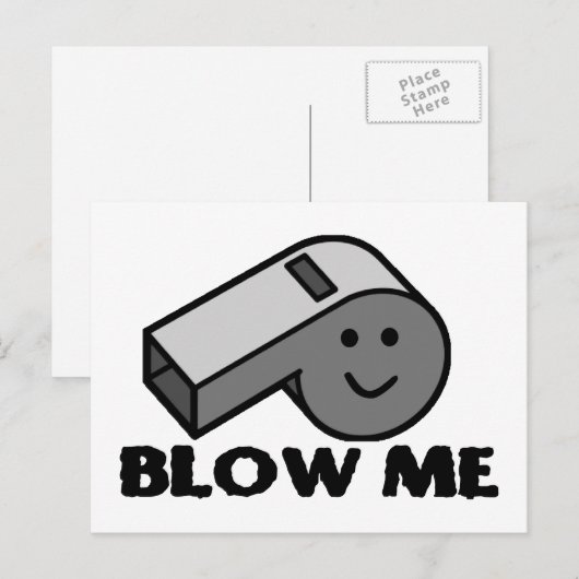 Blow Me Whistle Briefkaart (Voorkant / Achterkant)