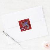 Blow-off bug zapper vierkante sticker (Envelop)