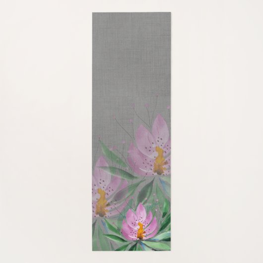 Blowers Bloom Violet Waterverf Monogramed Yogamat (Achterkant)