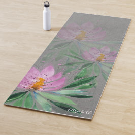 Blowers Bloom Violet Waterverf Monogramed Yogamat