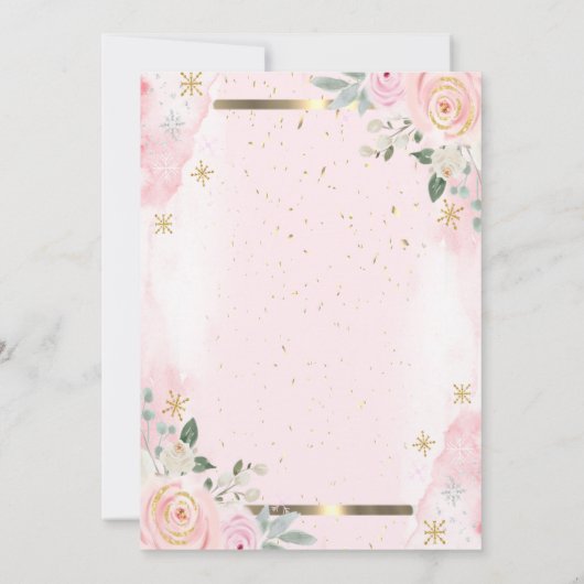 Blowers Gold Lijst roze roze rozen Kaart (Achterkant)