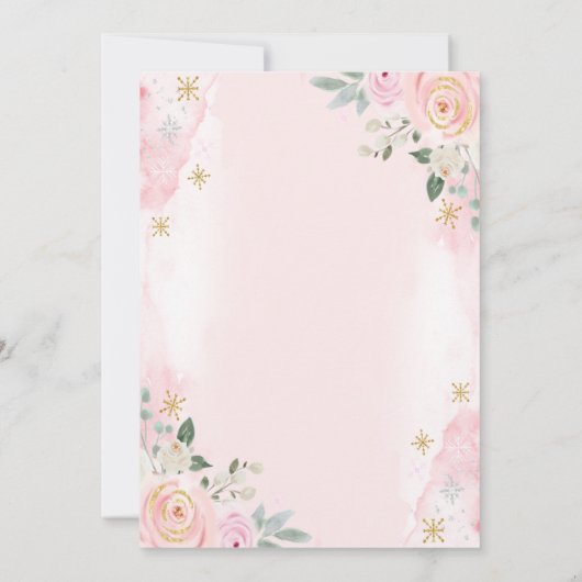 Blowers Snowflakes Brunch & Bubble Vrijgezellenfee Kaart (Achterkant)