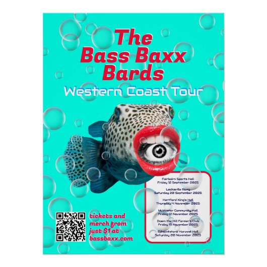 Blowfish Punk Rock Band Tour Poster (Voorkant)