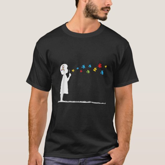 Blowing Bubbles Autisme Bewustzijn Jeugd Kinder T T-shirt (Voorkant)