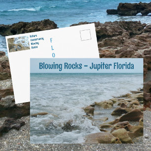 Blowing Rocks Conservancy Jupiter FL Fotografisch Briefkaart