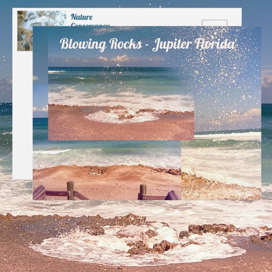 Blowing Rocks Jupiter FL Fotografisch Briefkaart