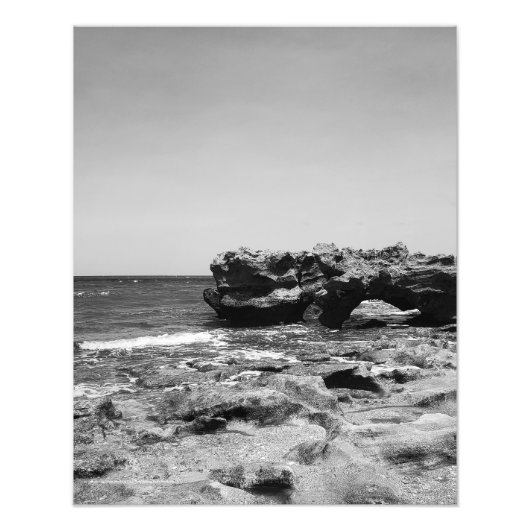 Blowing Rocks Jupiter Florida Beach Fotografie Foto Afdruk (Voorkant)