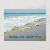 Blowing Rocks Jupiter Florida Fotografisch Briefkaart (Voorkant)