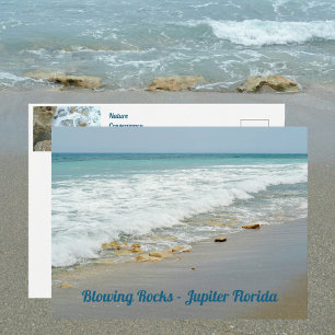 Blowing Rocks Jupiter Florida Fotografisch Briefkaart