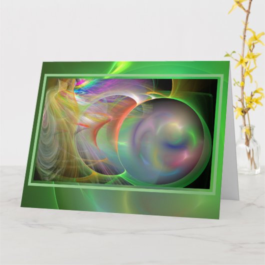 Blowing Soap Bubbles Blank BIG Kaart (Gele Bloem)