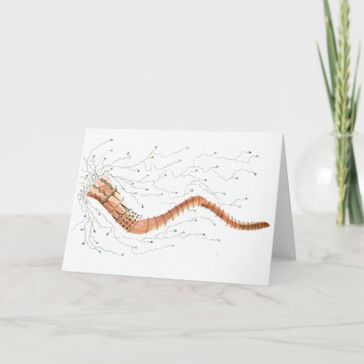 Blowing the Shofar Greeting Card Kaart (Voorkant)