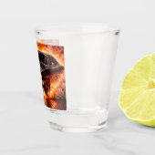 Blown Muscle Car Burnout Supercharged Firestorm Shot Glas (Rechts)