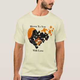 Blown to You With Love Heart Lijst Foto T-shirt