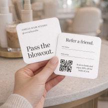 Blowout Salon Verwijs QR Code Kaart