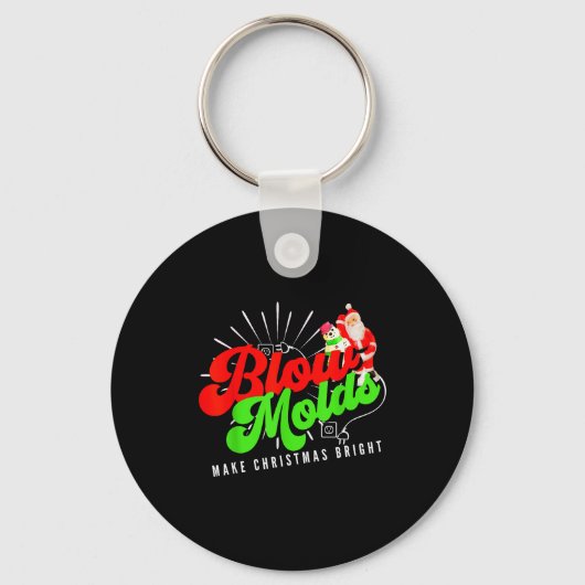 Blowvormen maken Kerstmis fel groovy Sleutelhanger (Voorkant)