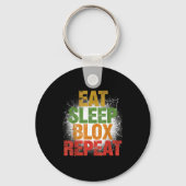 Blox Gaming _ Eat Sleep Blox Repeat _ Kids Gaming  Sleutelhanger (Voorkant)