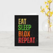 Blox Gaming Tee, Eat Sleep Blox Repeat, Kids Gamin Kaart (Gele Bloem)