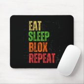 Blox Gaming Tee, Eat Sleep Blox Repeat, Kids Gamin Muismat (Met muis)