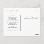 Blozen bloeien Floral Dank je Briefkaart (Achterkant)