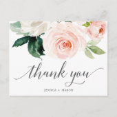 Blozen bloeien Floral Dank je Briefkaart (Voorkant)