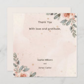 Blozen Bloemen bruiloft dank u kaart (Voorkant / Achterkant)