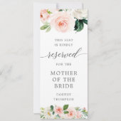 Blozen Bloemen Gereserveerde Zitplaats Label Sjabl Save The Date (Achterkant)