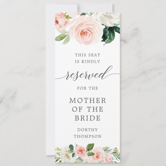 Blozen Bloemen Gereserveerde Zitplaats Label Sjabl Save The Date (Voorkant)