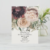 Blozen Bloemen Glam Botanische bruiloft Kaart (Staand voorkant)