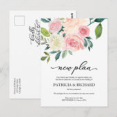 Blozen Bloemen Huwelijk Uitstel Nieuw Plan Briefkaart (Voorkant / Achterkant)