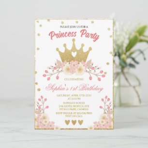 Blozen Bloemen Royal Crown Princess Verjaardagsfee Kaart