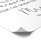 Blozen bloemenaantal kusjes bruidsfeest spel poster (Hoek)