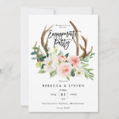 Blozen Bloemgeweien Uitnodiging verlovingsfeest (Voorkant)