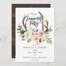 Blozen Bloemgeweien Uitnodiging verlovingsfeest